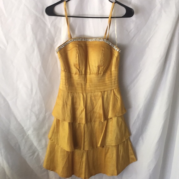 Mustard colored party dress